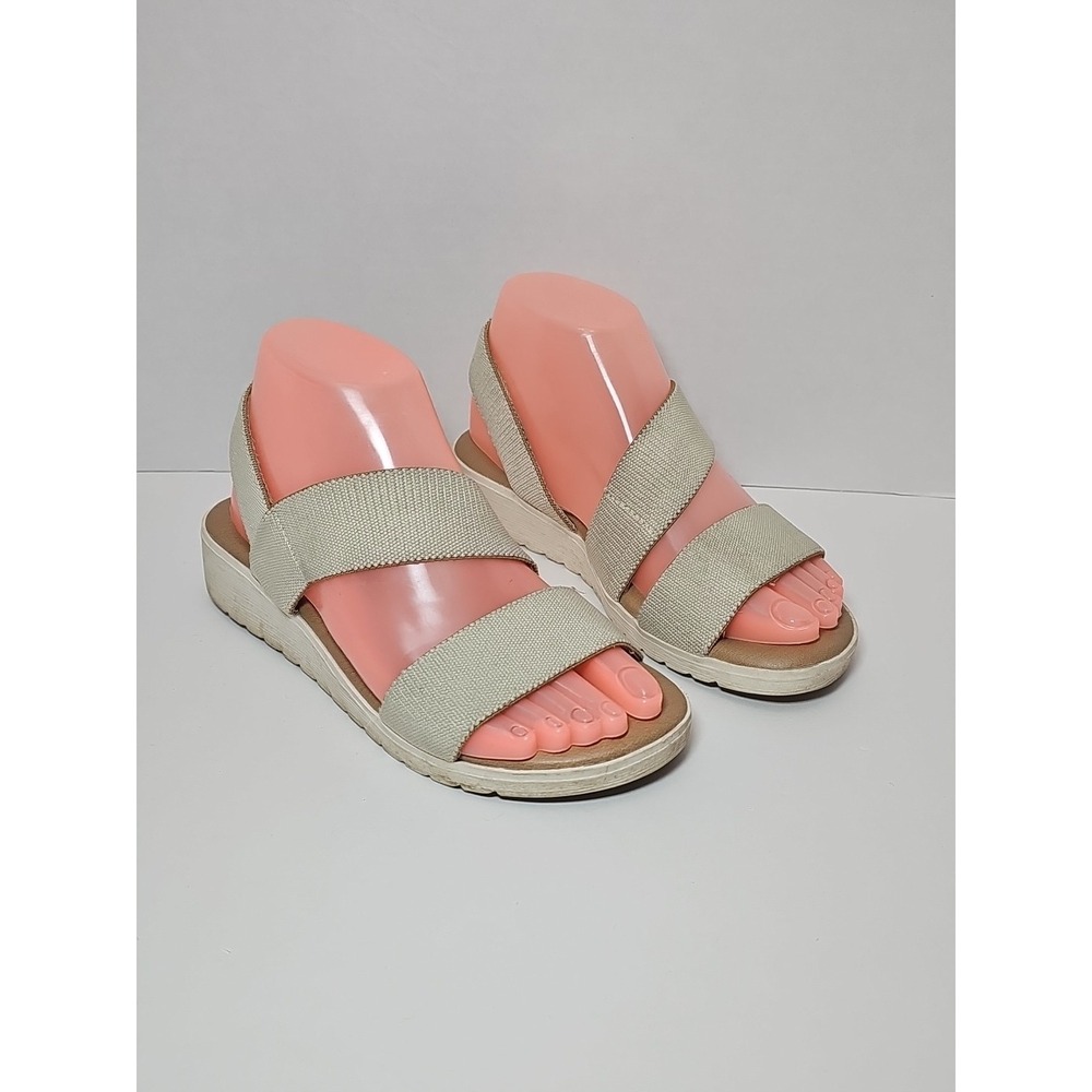Kensie Women's Emme Strap Sandal Natural Beige 6M